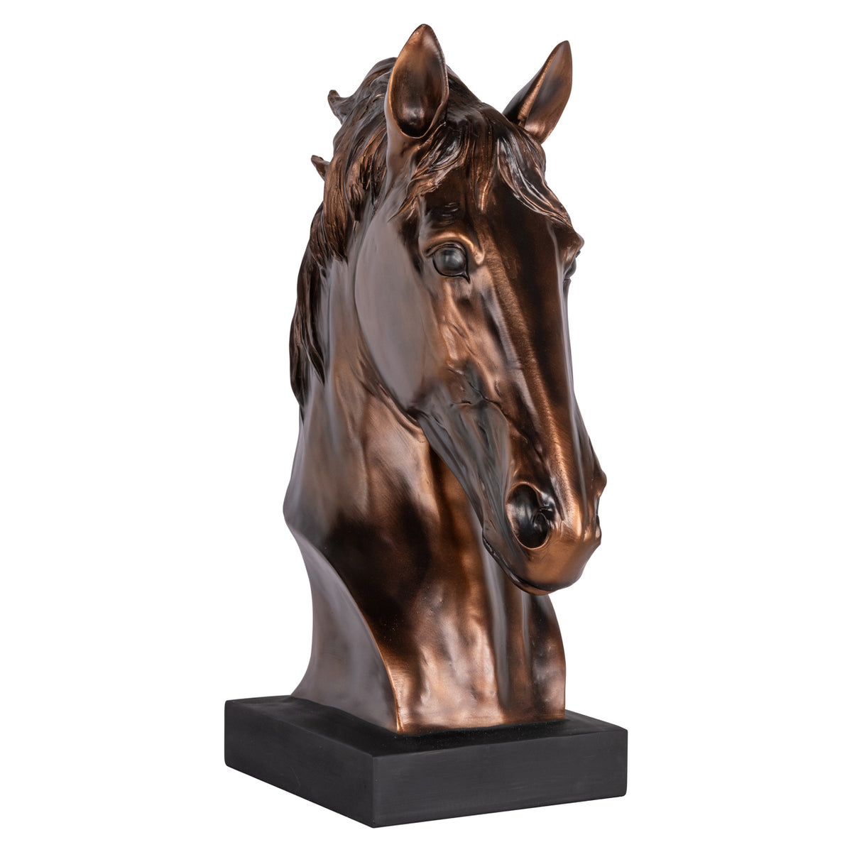 Obiect decorativ Shadow, bronz, sculptură cap de cal