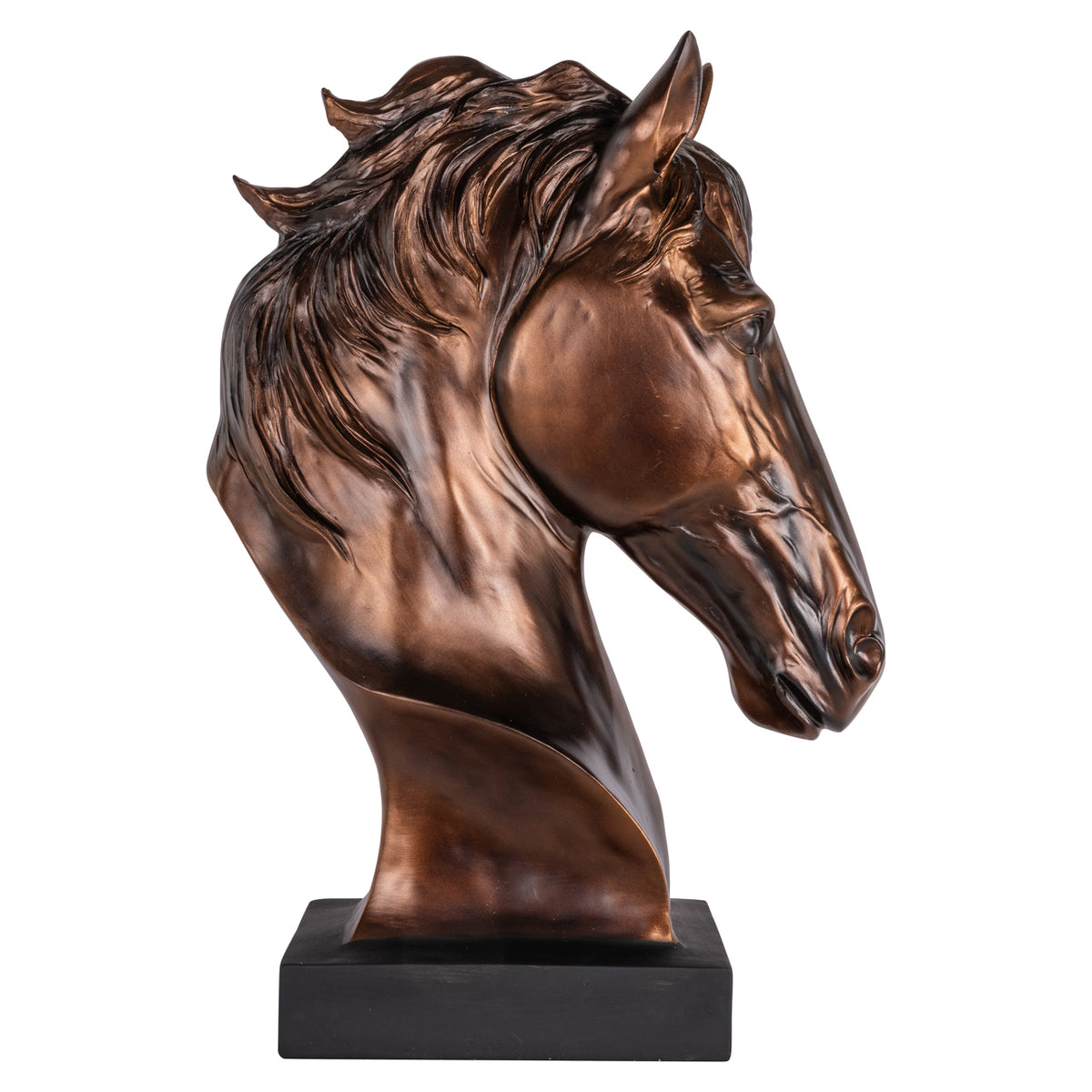 Obiect decorativ Shadow, bronz, sculptură cap de cal