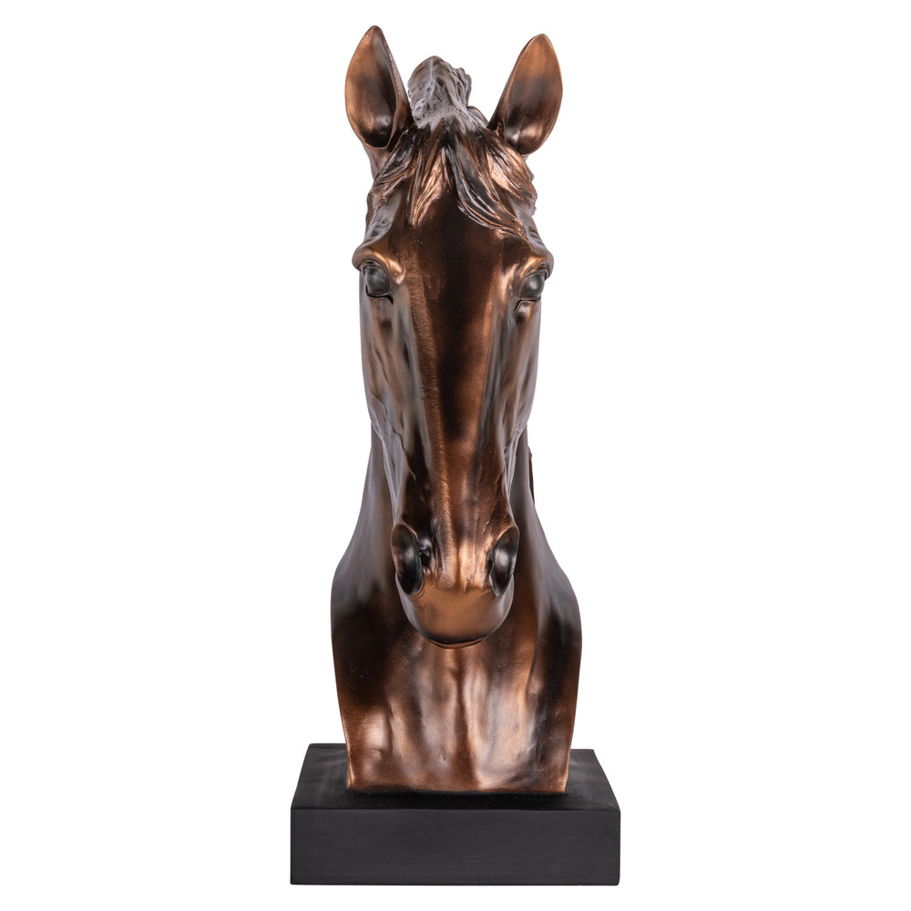 Obiect decorativ Shadow, bronz, sculptură cap de cal
