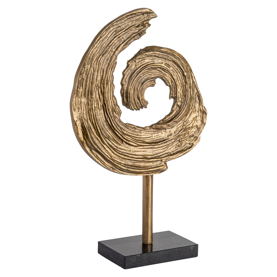 Obiect decorativ Swirl, alamă antichizată