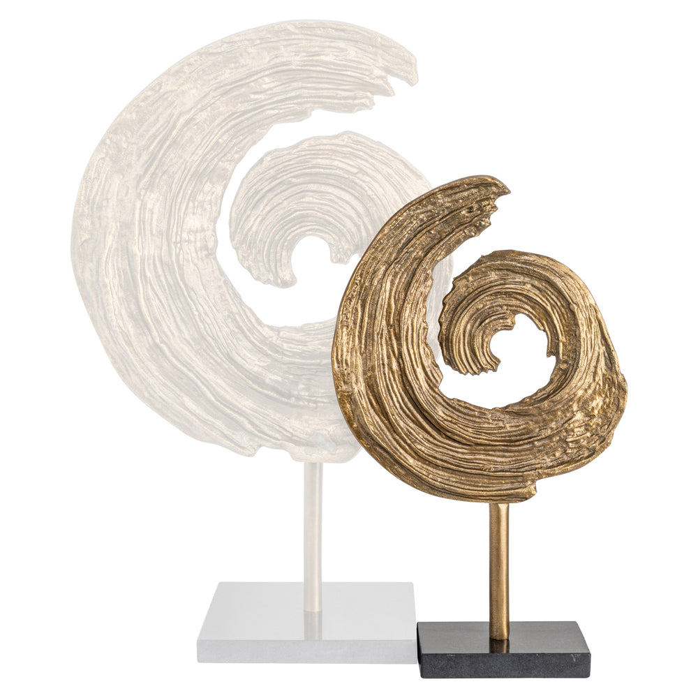 Obiect decorativ Swirl, alamă antichizată