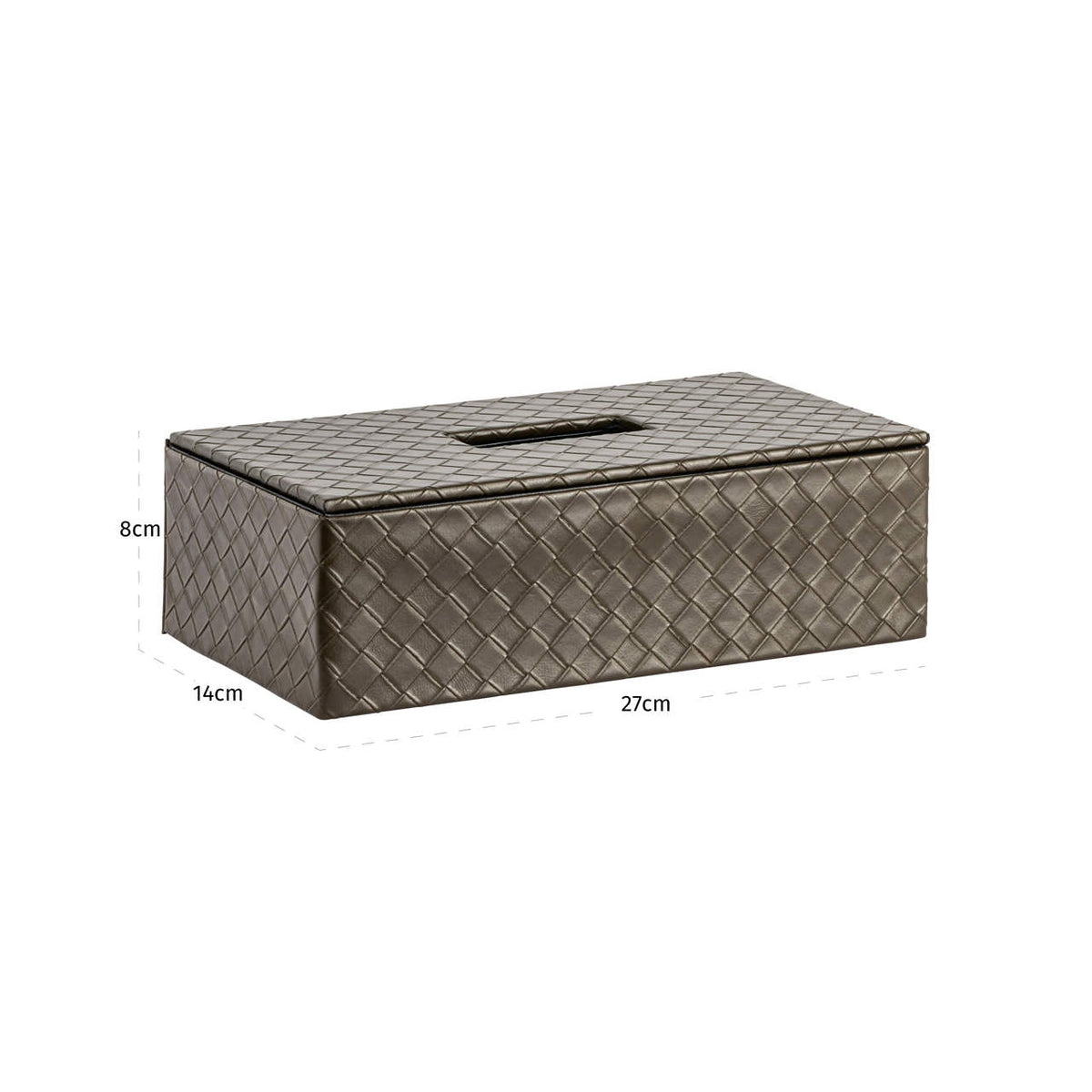 Obiect decorativ Vex, măsliniu, cutie pentru șervețele – desen tehnic cu dimensiuni