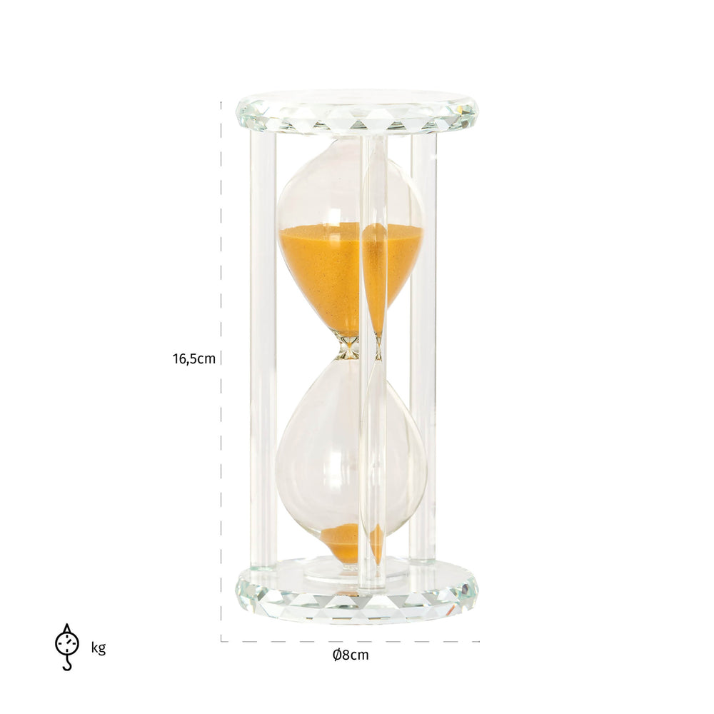 Obiect decorativ Zinia, portocaliu, clepsidră – desen tehnic cu dimensiuni