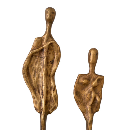 Obiect Dual, finisaj alamă vintage, set de 2