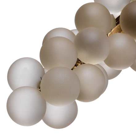Obiect French Grapes, alb, finisaj alamă vintage