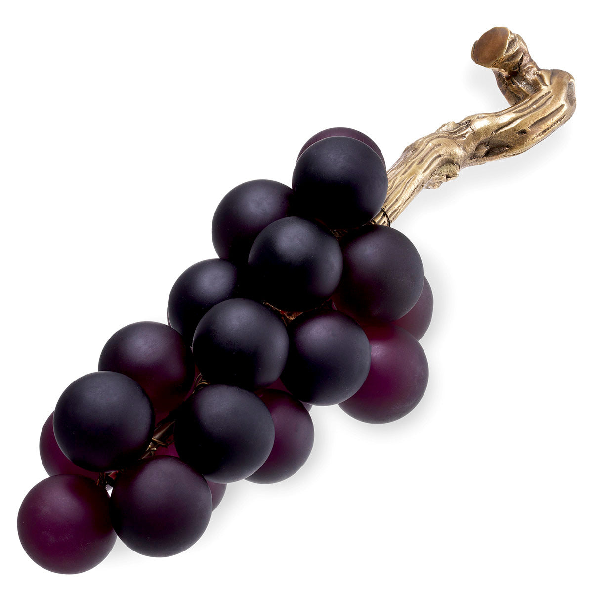 Obiect French Grapes, mov, finisaj alamă vintage