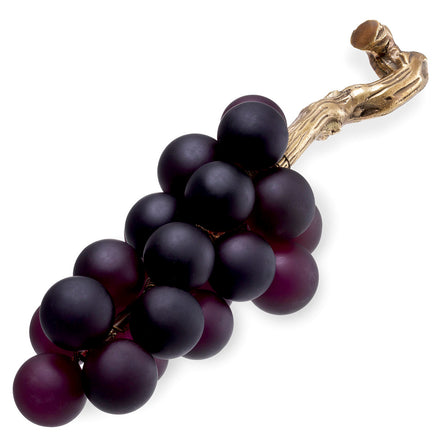 Obiect French Grapes, mov, finisaj alamă vintage