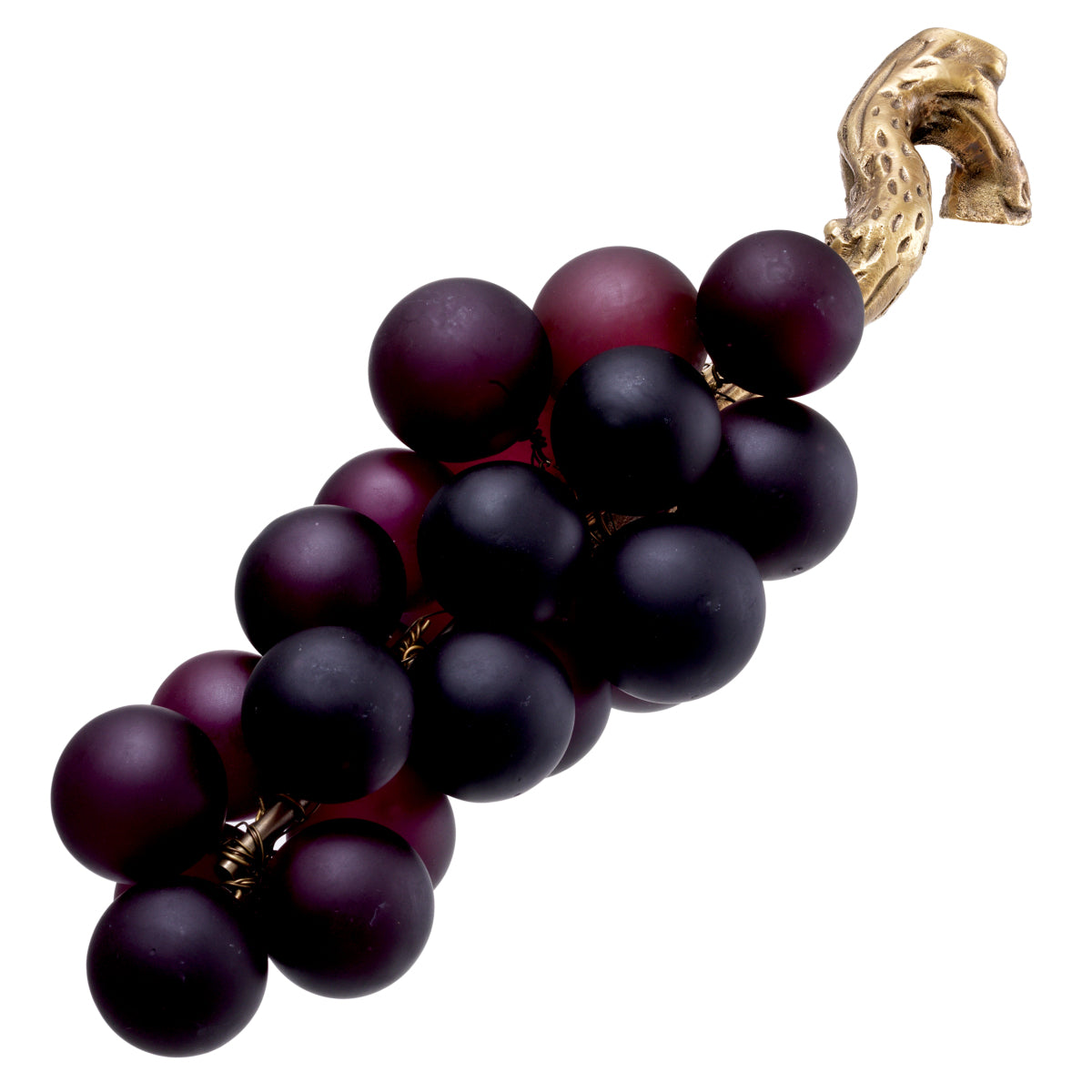 Obiect French Grapes, mov, finisaj alamă vintage
