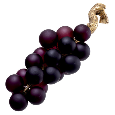 Obiect French Grapes, mov, finisaj alamă vintage