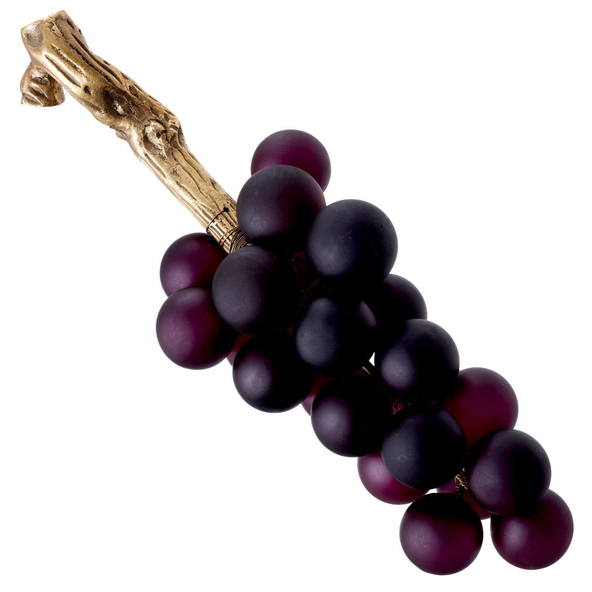 Obiect French Grapes, mov, finisaj alamă vintage