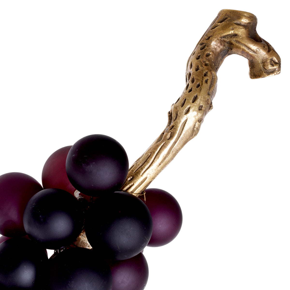 Obiect French Grapes, mov, finisaj alamă vintage