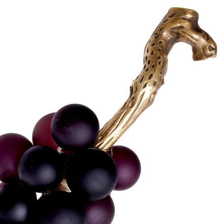 Obiect French Grapes, mov, finisaj alamă vintage
