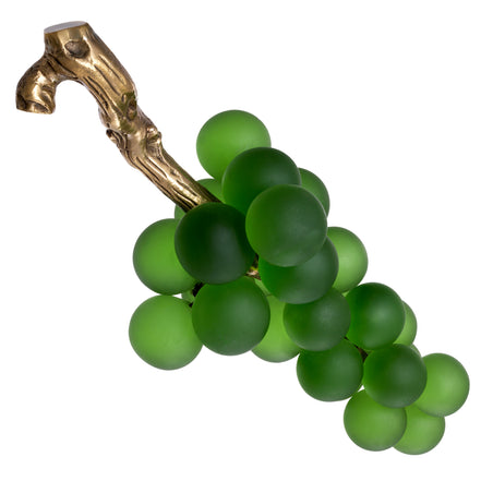 Obiect French Grapes, verde, finisaj alamă vintage