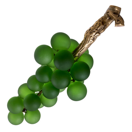 Obiect French Grapes, verde, finisaj alamă vintage