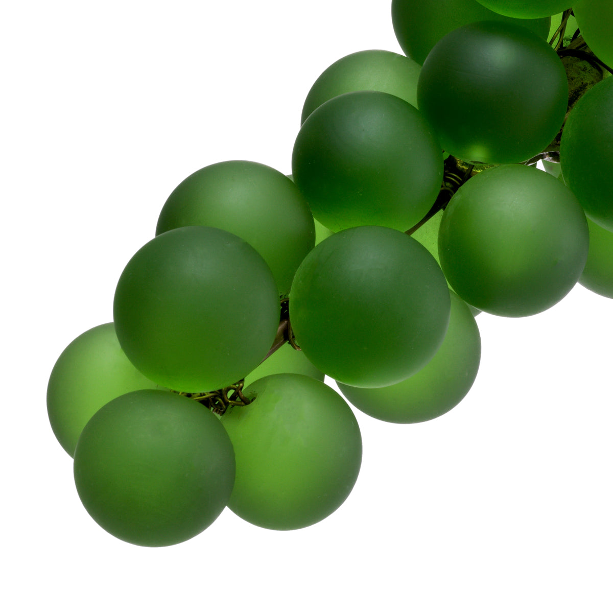 Obiect French Grapes, verde, finisaj alamă vintage