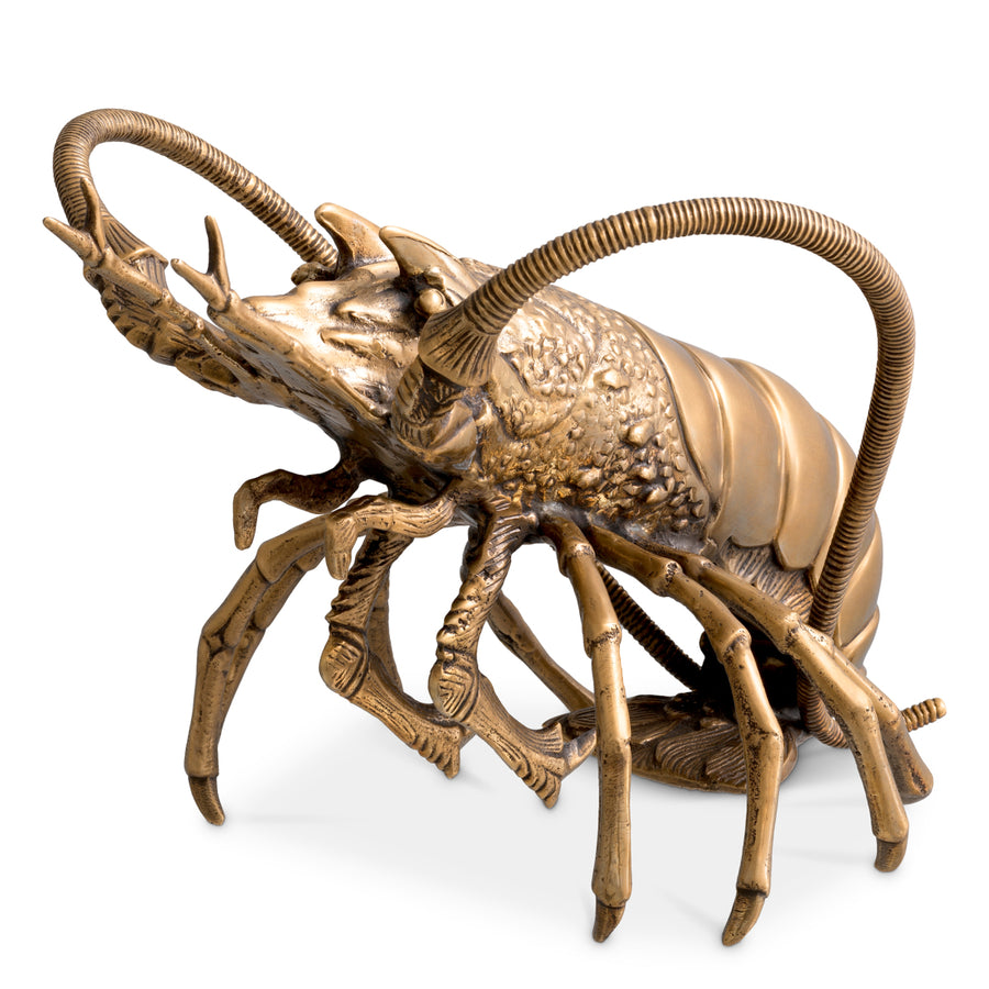 Obiect Lobster, finisaj alamă vintage
