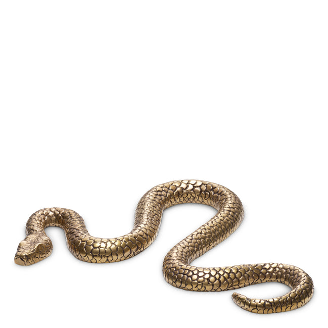 Obiect Serpent, finisaj alamă vintage