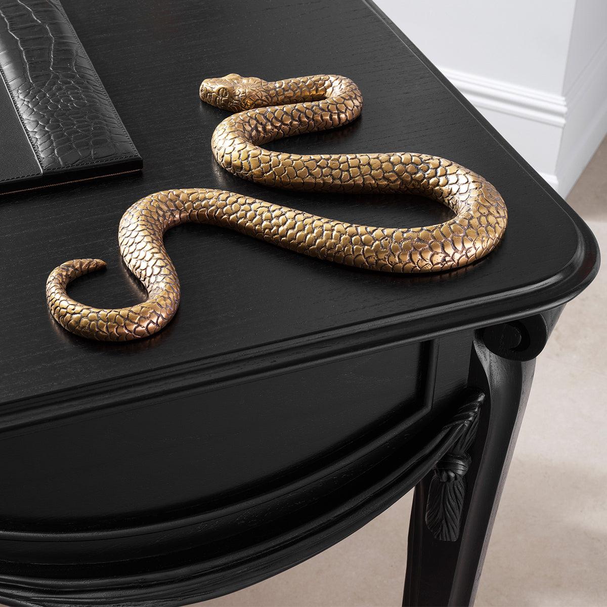 Obiect Serpent, finisaj alamă vintage