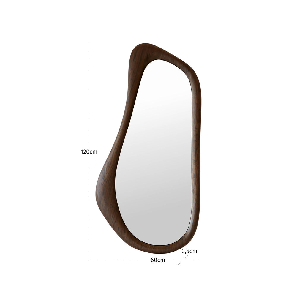 Oglindă Briar, maro – desen tehnic cu dimensiuni