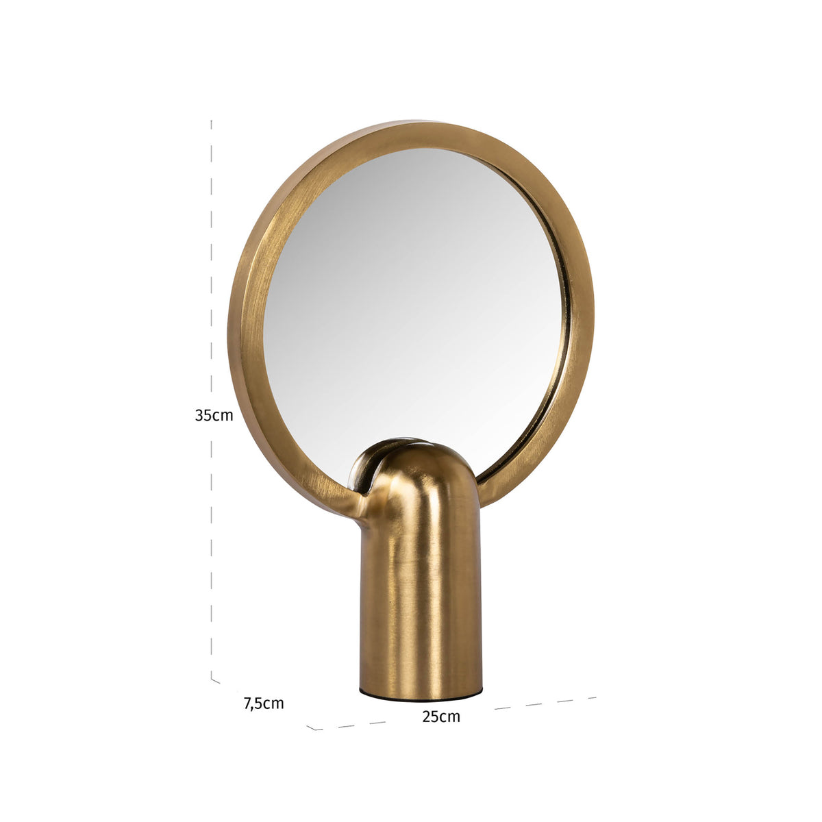 Oglindă Gaby, auriu – desen tehnic cu dimensiuni
