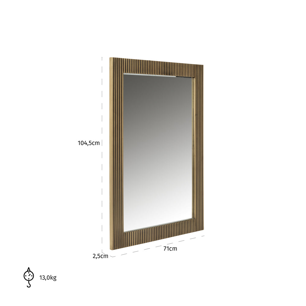 Oglindă Ironville, auriu – desen tehnic cu dimensiuni