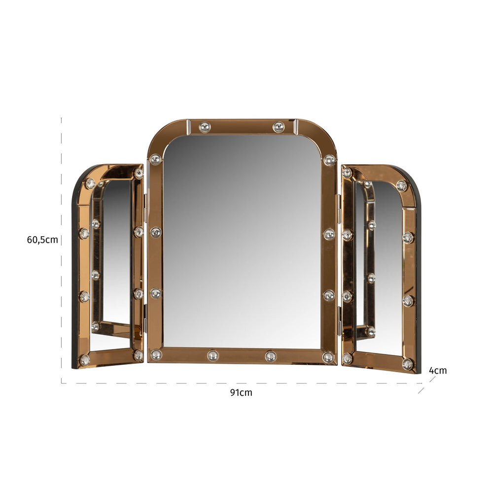 Oglindă Jaira, maro – desen tehnic cu dimensiuni