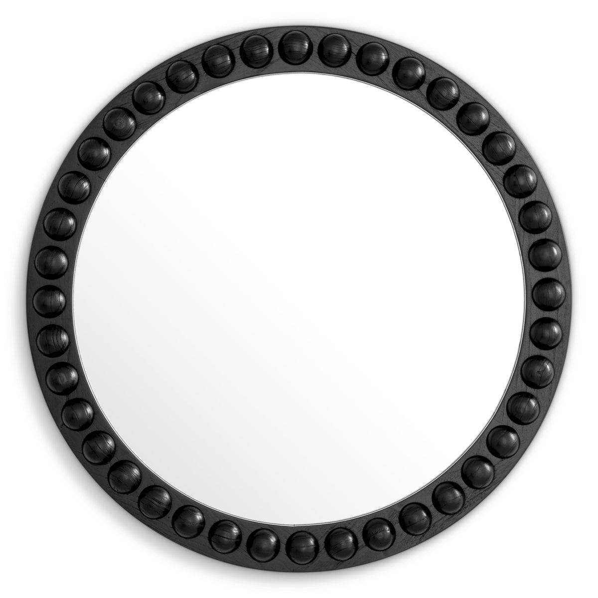 Oglindă Kenton rotundă, finisaj negru clasic