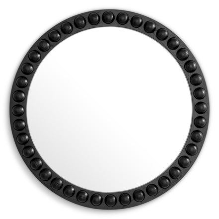 Oglindă Kenton rotundă, finisaj negru clasic