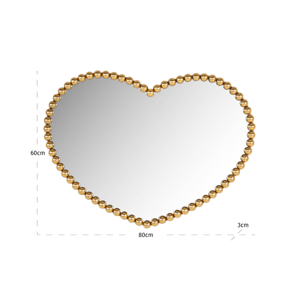 Oglindă Lovely, auriu – desen tehnic cu dimensiuni