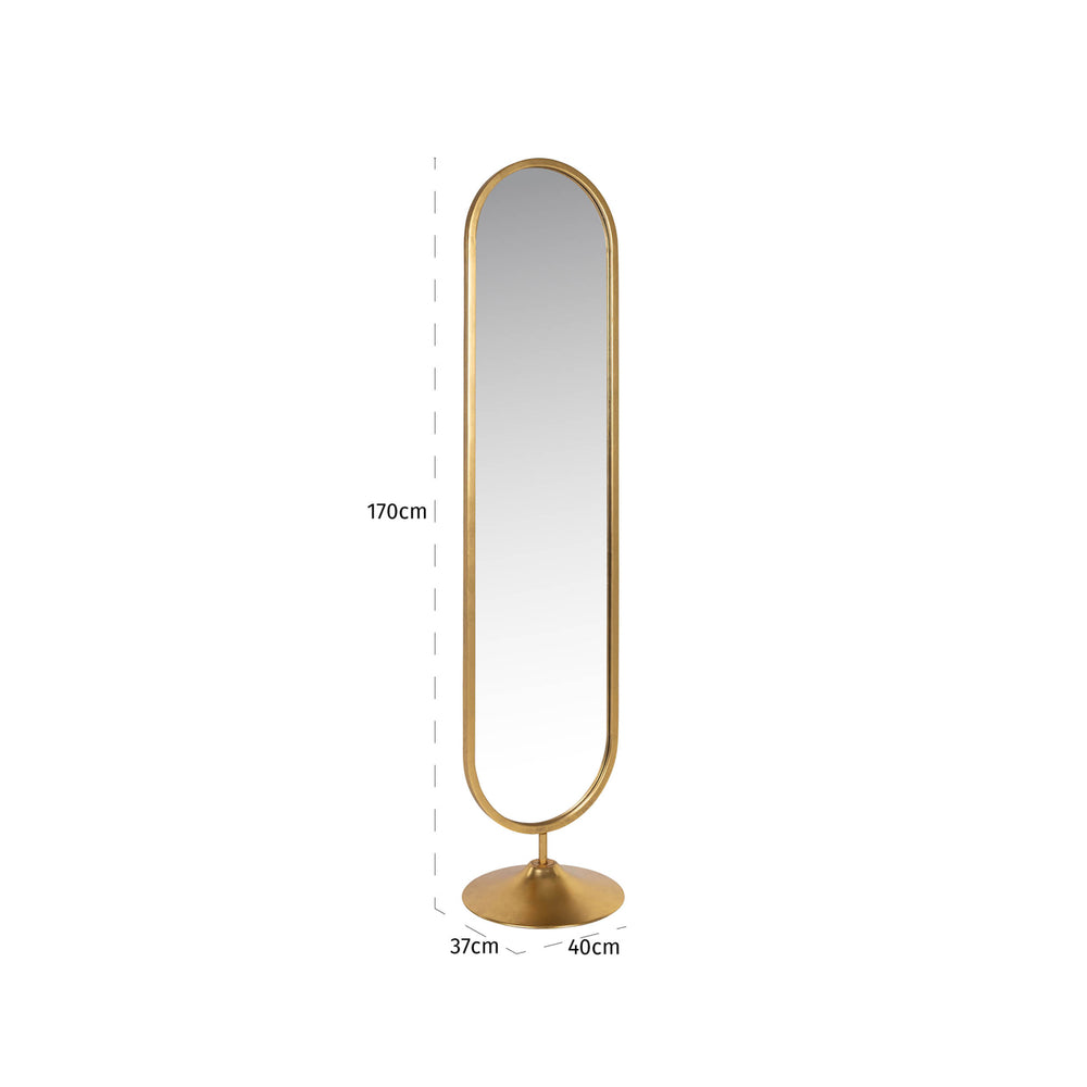 Oglindă Moya, auriu – desen tehnic cu dimensiuni