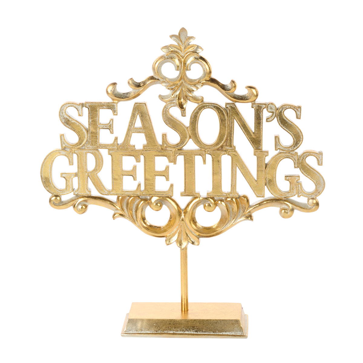 Panou decorativ „Seasons Greetings”, auriu, 41 cm
