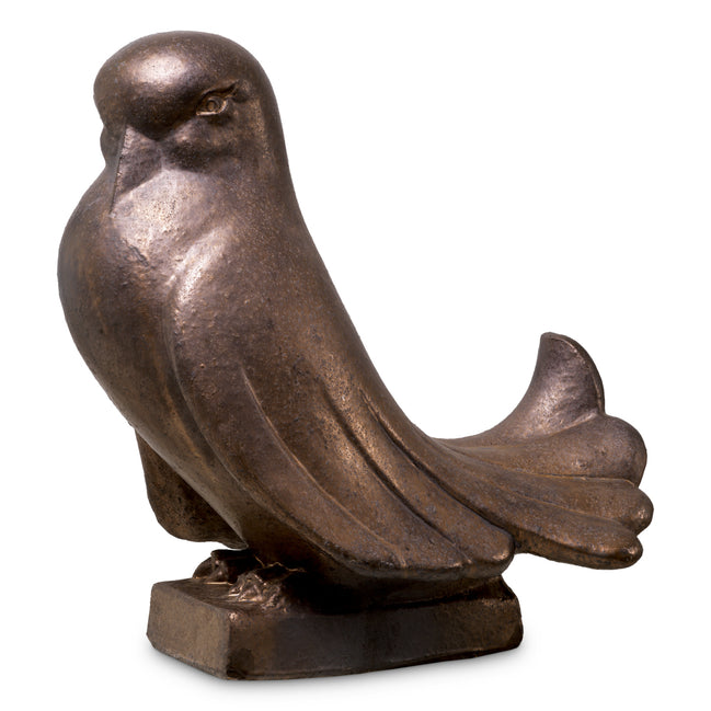 Pasăre decorativă Dove, finisaj bronz