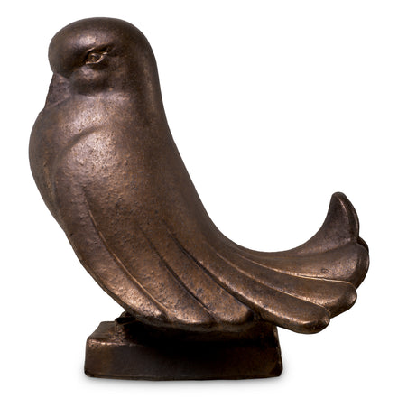 Pasăre decorativă Dove, finisaj bronz