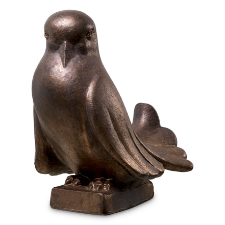 Pasăre decorativă Dove, finisaj bronz