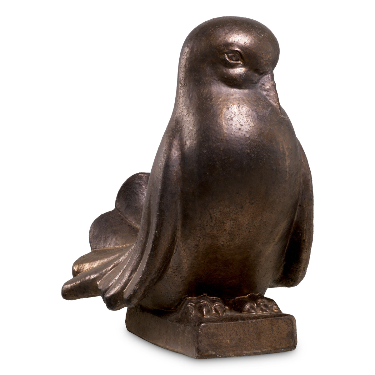 Pasăre decorativă Dove, finisaj bronz