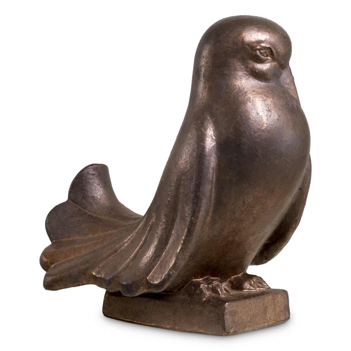 Pasăre decorativă Dove, finisaj bronz