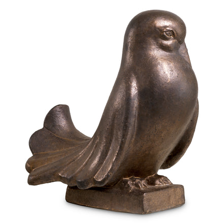 Pasăre decorativă Dove, finisaj bronz