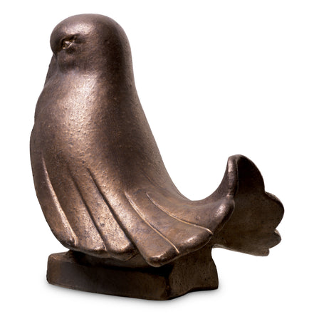 Pasăre decorativă Dove, finisaj bronz