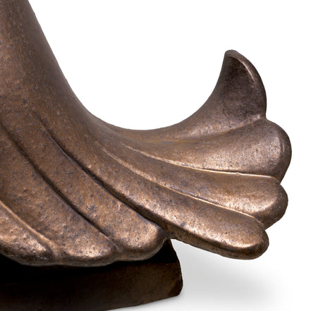 Pasăre decorativă Dove, finisaj bronz