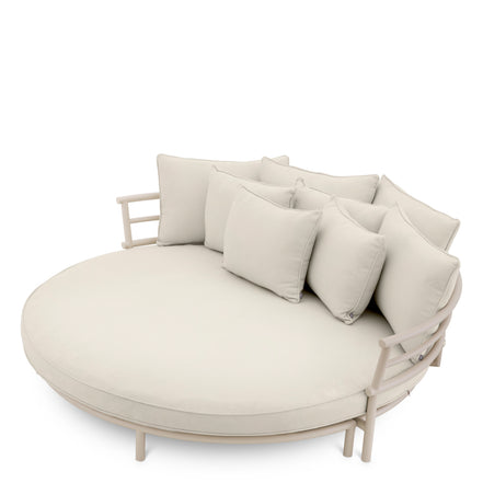 Pat de zi exterior Laguno, nisip, lewis alb-crem/gri