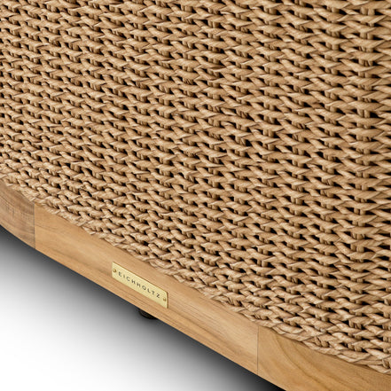 Pat de zi exterior Marenzo, tec natural, ratan sintetic, cu perne arden natural