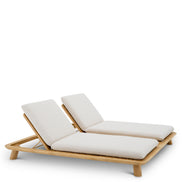 Pat de zi exterior Weston Double, tec natural, viola nisip