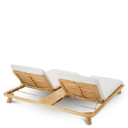 Pat de zi exterior Weston Double, tec natural, viola nisip