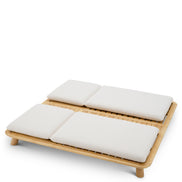 Pat de zi exterior Weston Double, tec natural, viola nisip