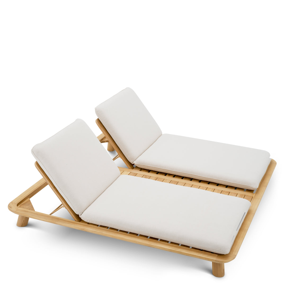 Pat de zi exterior Weston Double, tec natural, viola nisip