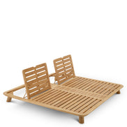Pat de zi exterior Weston Double, tec natural, viola nisip