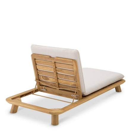 Pat de zi exterior Weston Single, tec natural, viola nisip