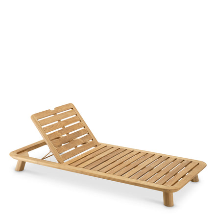 Pat de zi exterior Weston Single, tec natural, viola nisip