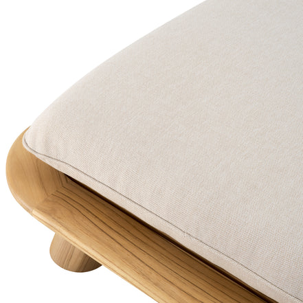 Pat de zi exterior Weston Single, tec natural, viola nisip