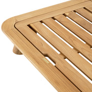 Pat de zi exterior Weston Single, tec natural, viola nisip